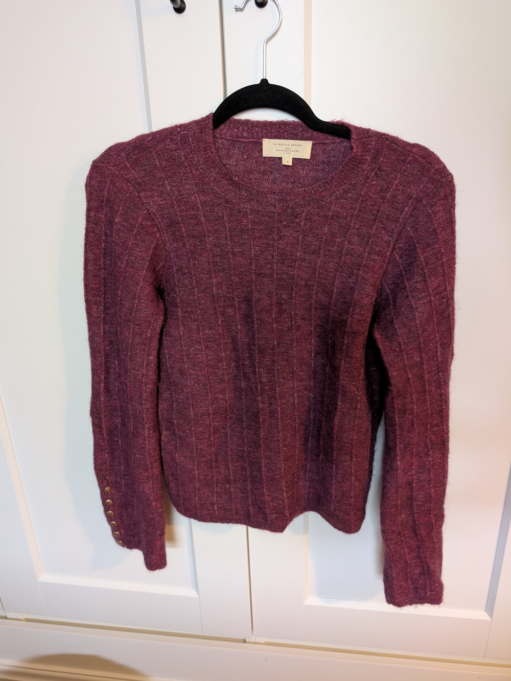 EUC Sezane Joyce Wool Sweater - Plum